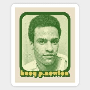 Huey P Newton /// Retro Style Black Power Tribute Design Magnet